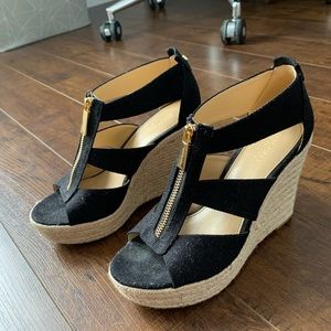 Michael Kors wedge sandal in black